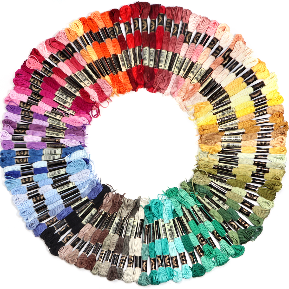 6Pcs/Lot Multicolor Polyester  - Embroidery Floss Thread incelemesi ve fiyatı
