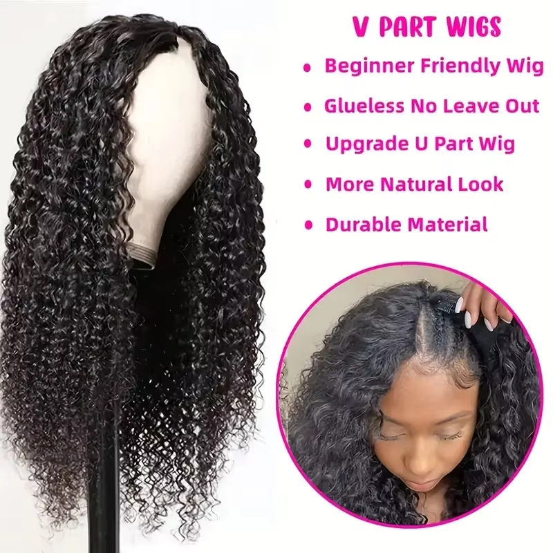 Curly V Part Wig Human Hair No - Sewing V incelemesi ve fiyatı
