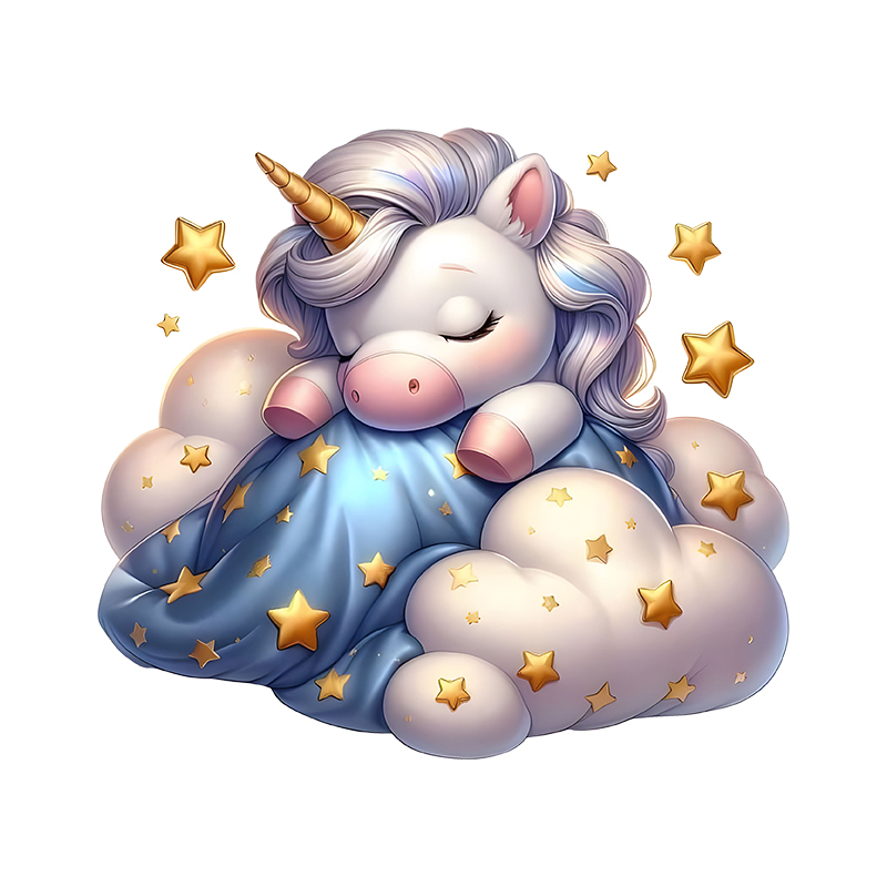 The unicorn sleeping on the cl - Iron On Patch incelemesi ve fiyatı