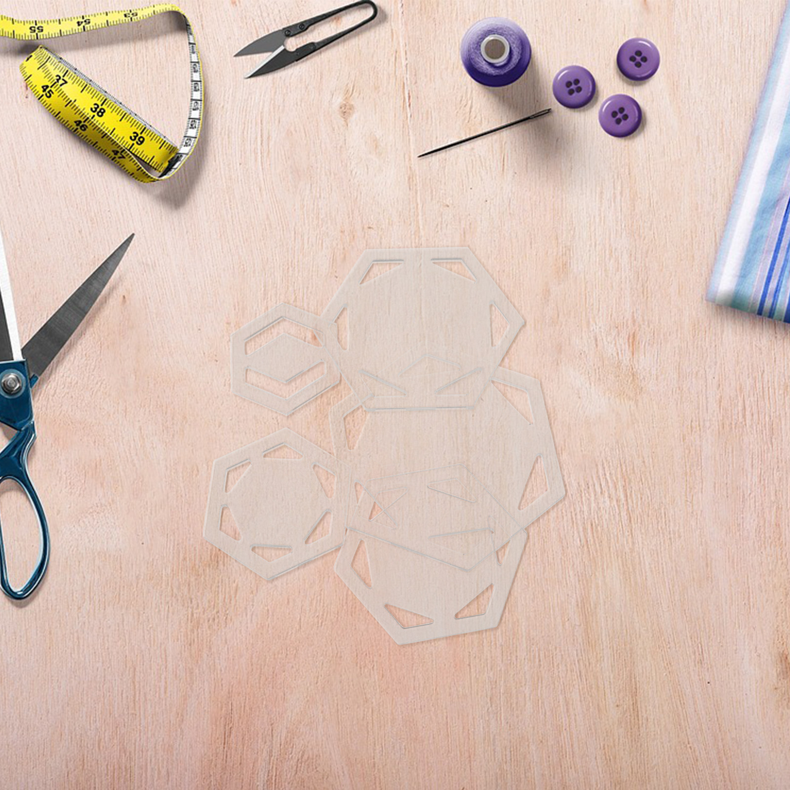 5Pcs Quilting Templates Hexago - Sewing Production incelemesi ve fiyatı
