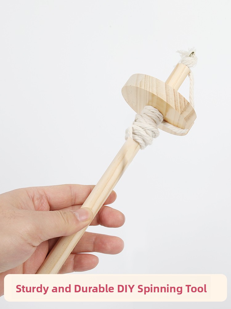 Wooden Spinning Mallet DIY Yar - Sewing Textiles incelemesi ve fiyatı