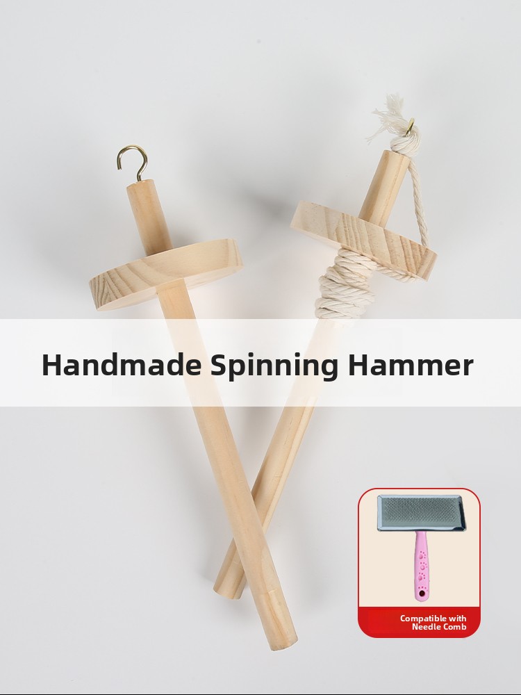 Wooden Spinning Mallet DIY Yar - Sewing Textiles incelemesi ve fiyatı