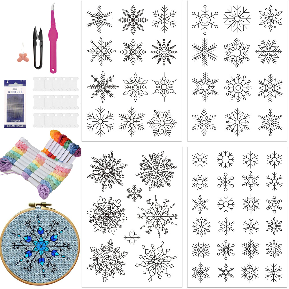 Snowflake Wreath Stick and Sti - Textile Sewing Patterns incelemesi ve fiyatı