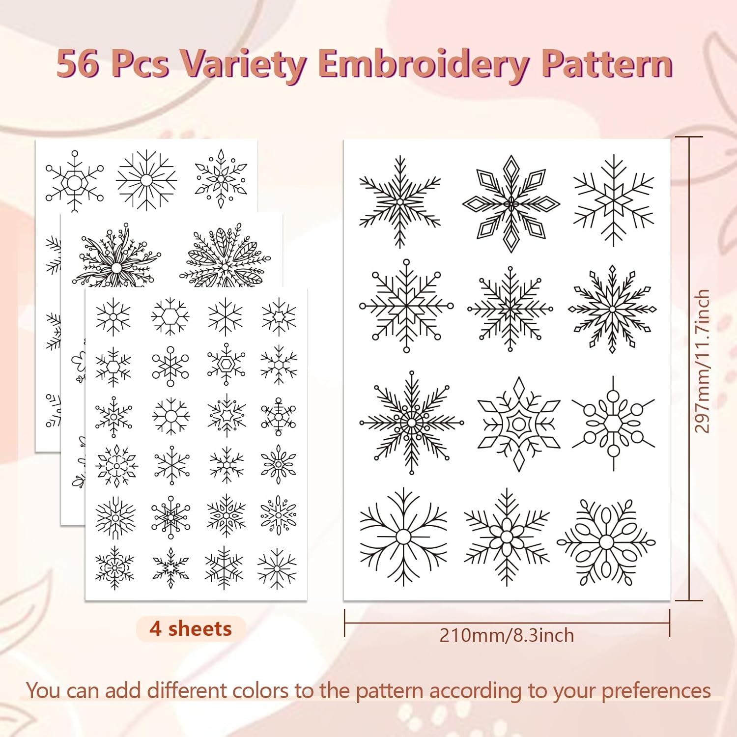 Snowflake Wreath Stick and Sti - Textile Sewing Patterns incelemesi ve fiyatı