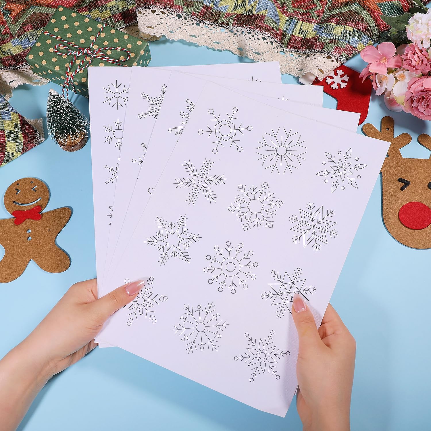 Snowflake Wreath Stick and Sti - Textile Sewing Patterns incelemesi ve fiyatı