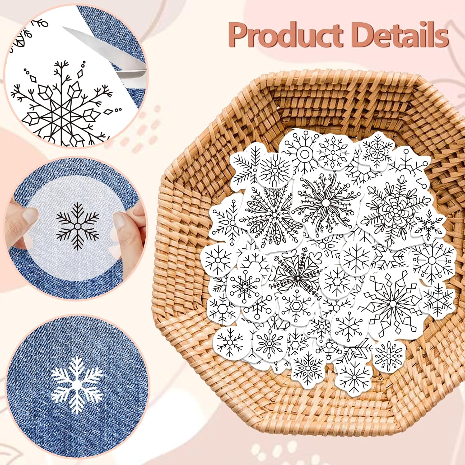 Snowflake Wreath Stick and Sti - Textile Sewing Patterns incelemesi ve fiyatı