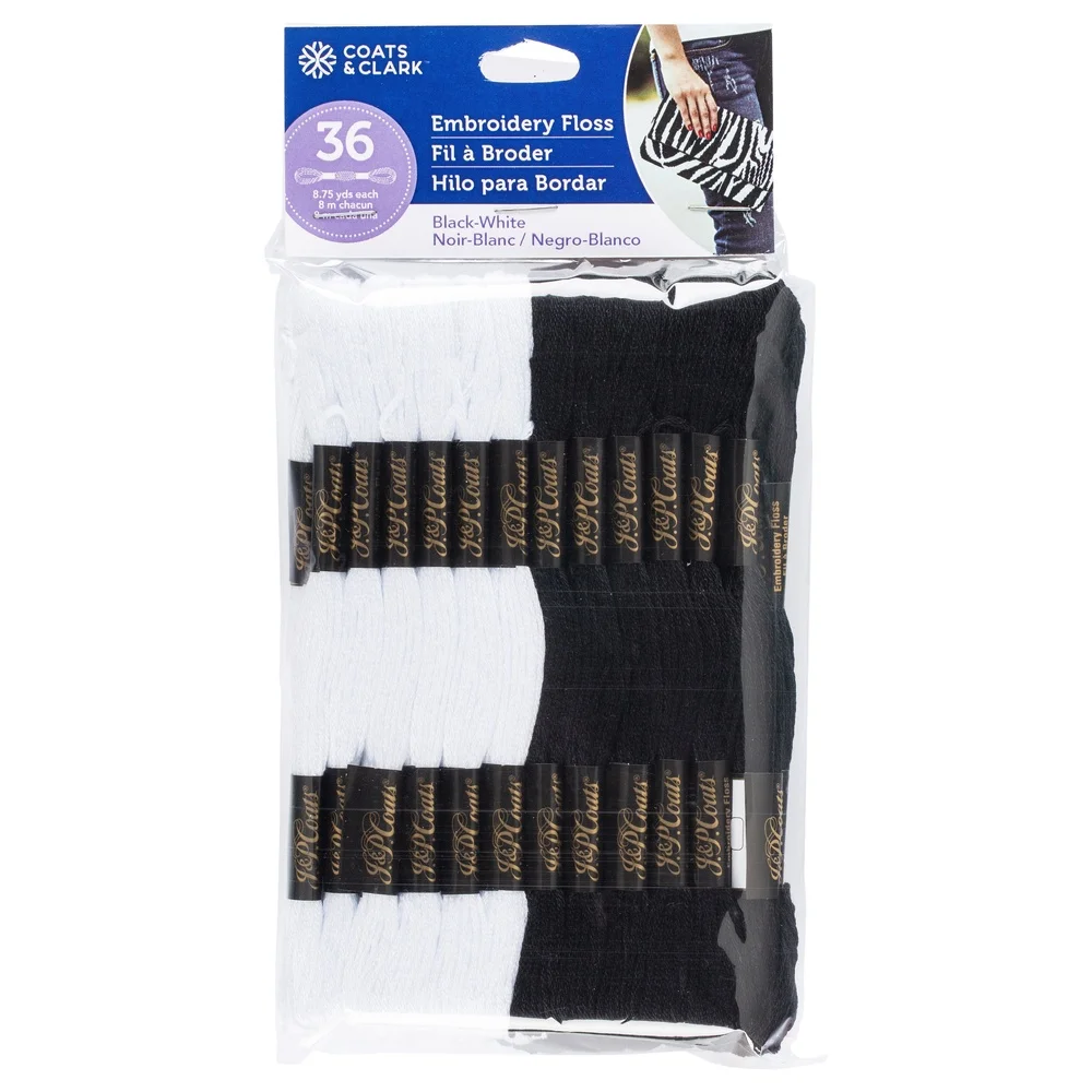 36 Skeins Black White Embroide - Embroidery Floss Thread incelemesi ve fiyatı