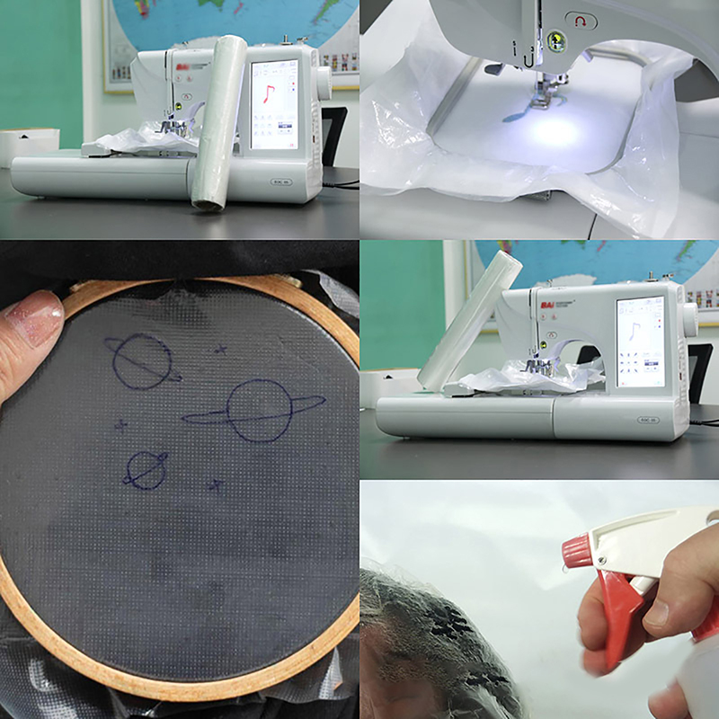 Water Soluble Embroidery Toppi - Sewing Machine In Textile incelemesi ve fiyatı