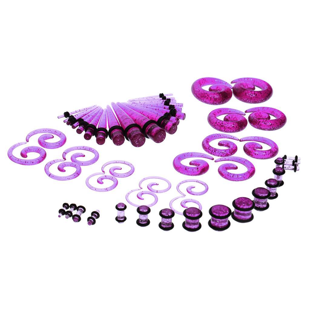 54pcs Acrylic Ear Plug Taper K - Seam Gauge Metal incelemesi ve fiyatı