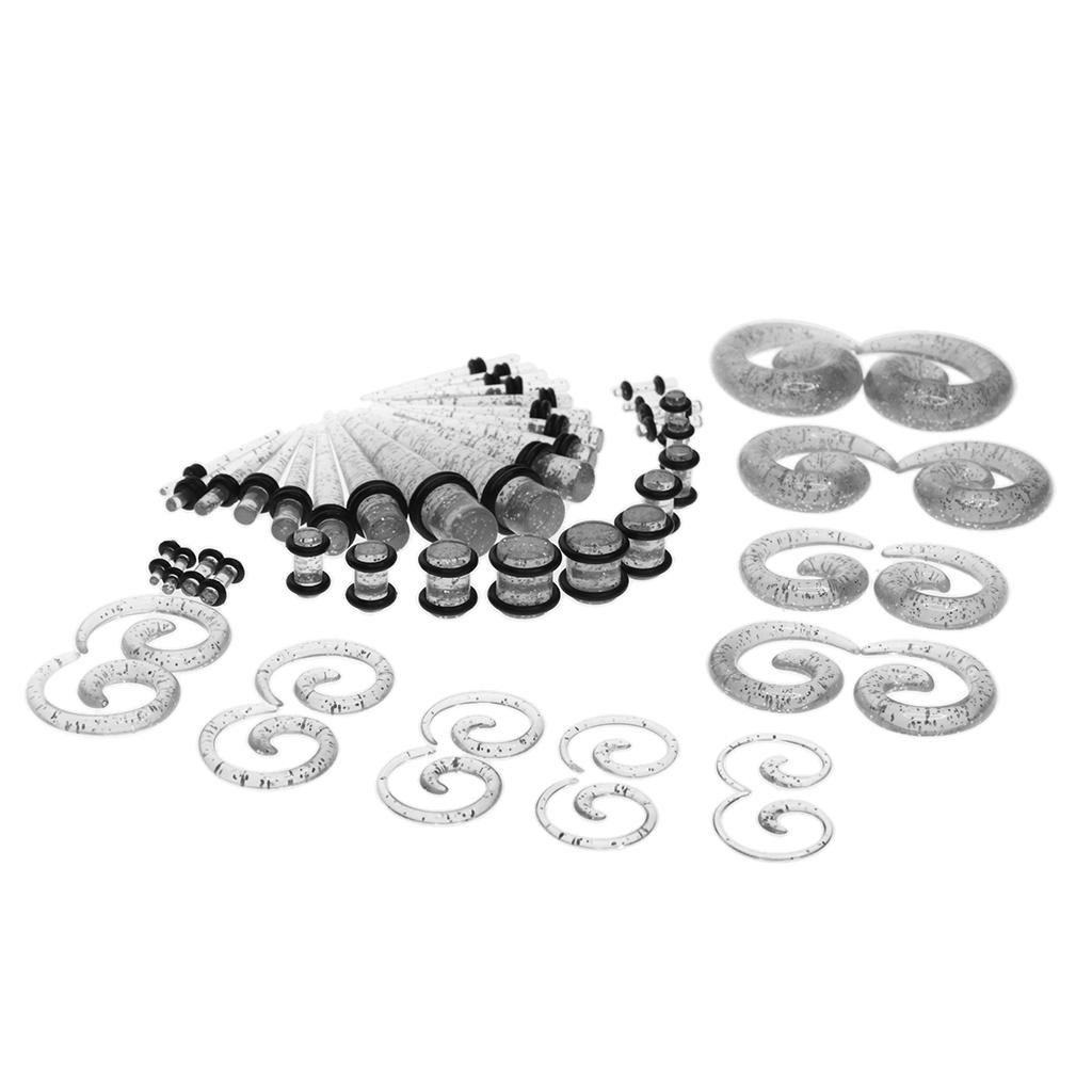 54pcs Acrylic Ear Plug Taper K - Seam Gauge Metal incelemesi ve fiyatı