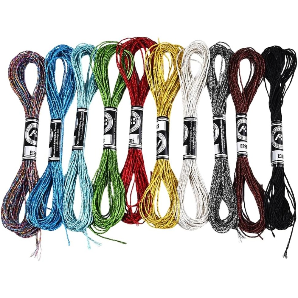10 Skeins 10 Colors Metallic E - Embroidery Floss Thread incelemesi ve fiyatı