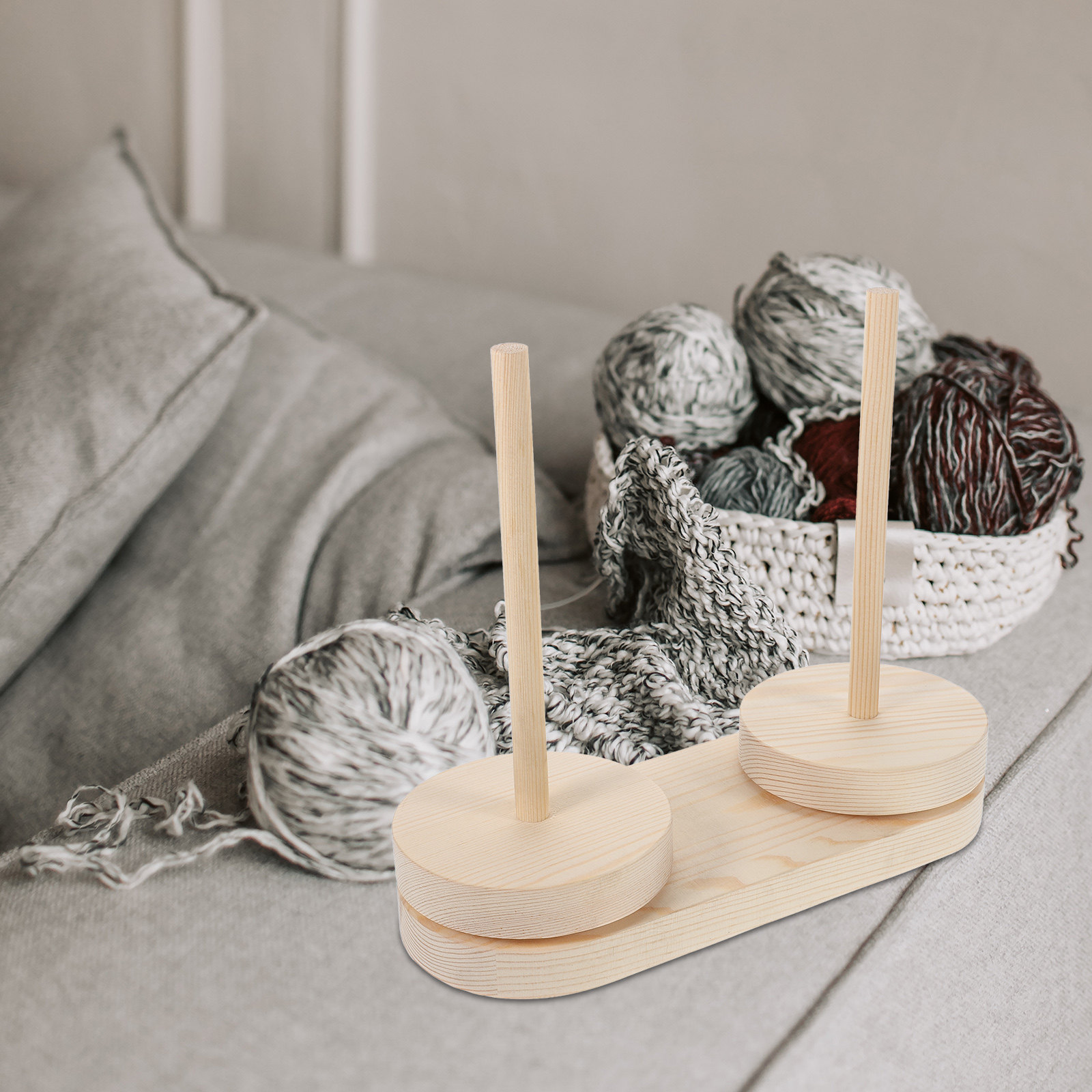 1Pcs Rotatable Wooden Thread H - Sewing Knit incelemesi ve fiyatı
