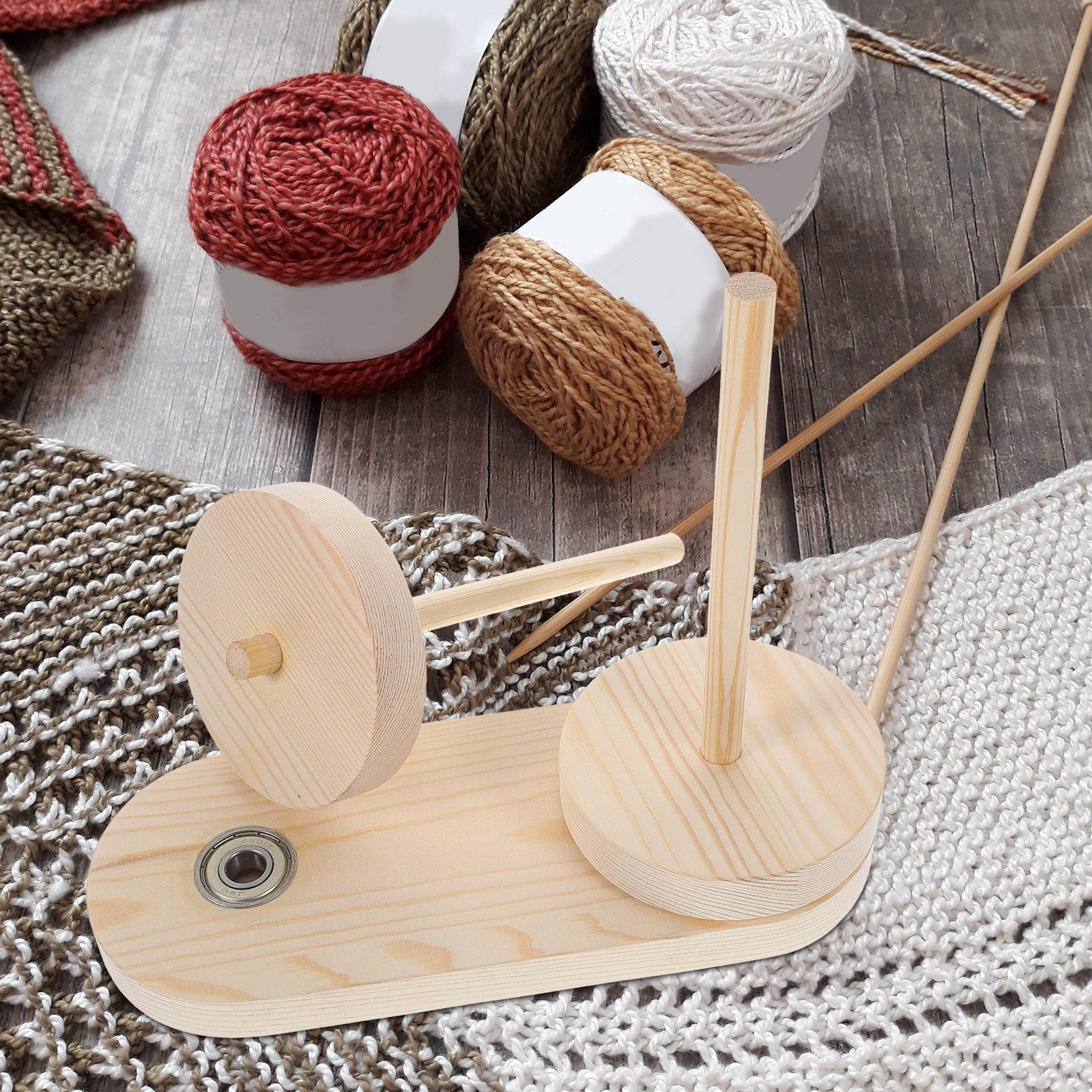 1Pcs Rotatable Wooden Thread H - Sewing Knit incelemesi ve fiyatı