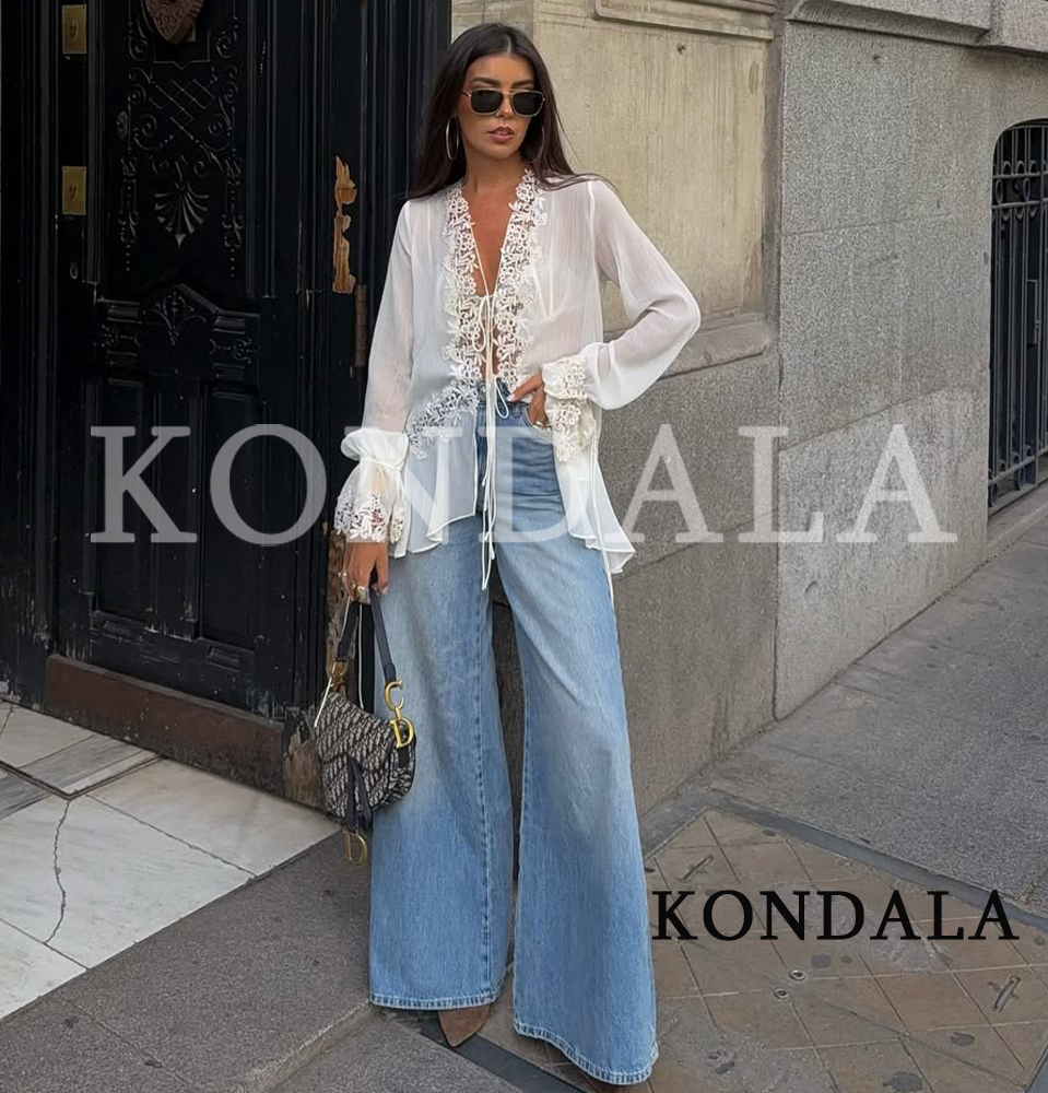 KONDALA Chic Lace Crochet Spli - Sewing V incelemesi ve fiyatı