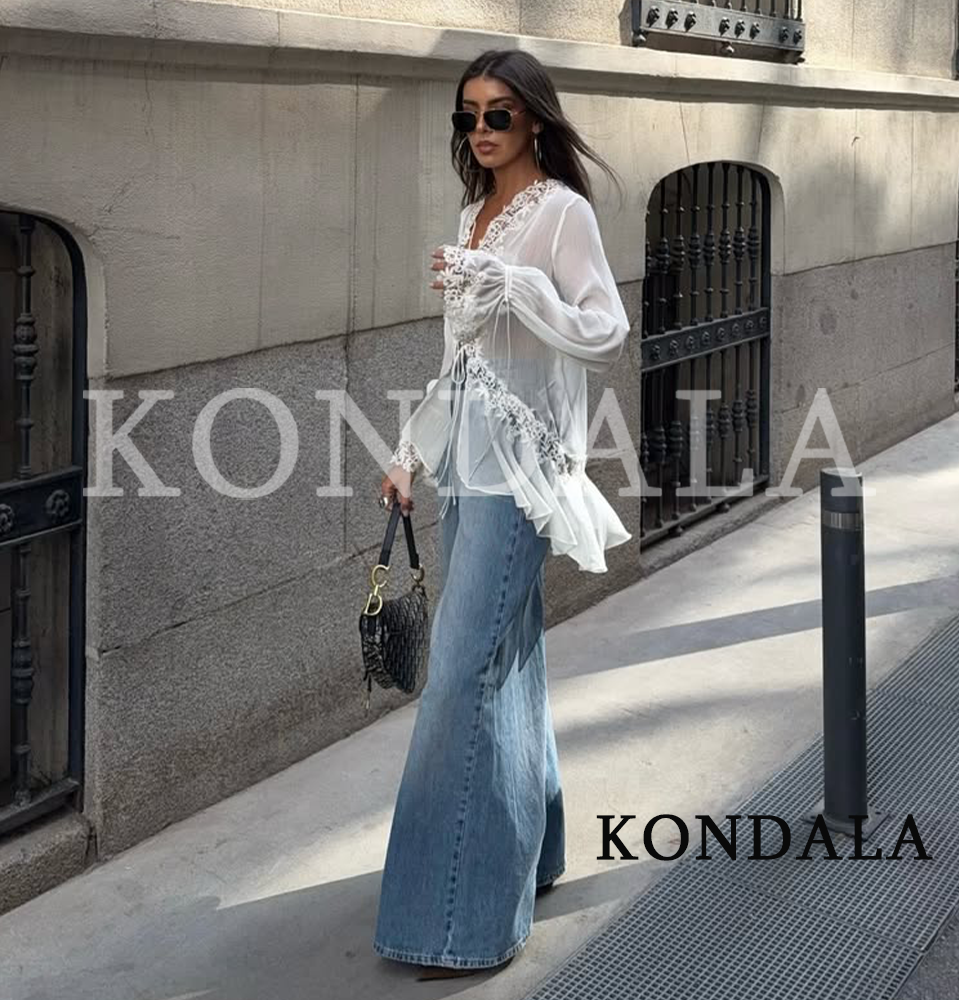 KONDALA Chic Lace Crochet Spli - Sewing V incelemesi ve fiyatı