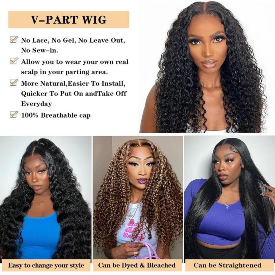 Deep Wave V Part Wig Human Hai - Sewing V incelemesi ve fiyatı