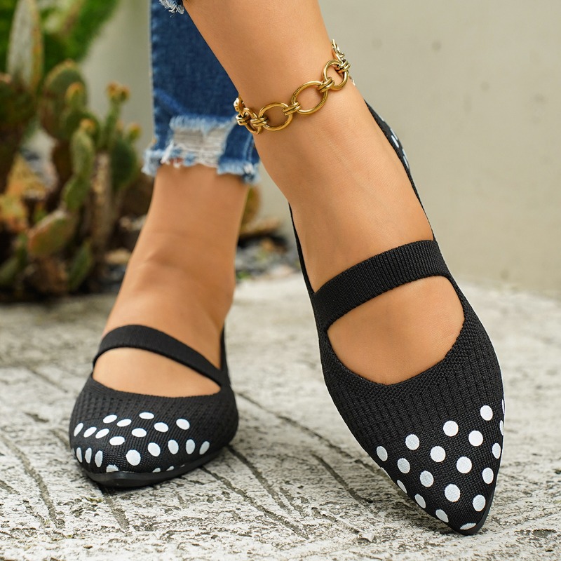 Women's Pointed-toe Polka Dot  - Sewing Knit incelemesi ve fiyatı