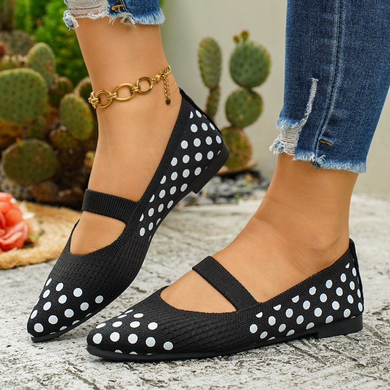 Women's Pointed-toe Polka Dot  - Sewing Knit incelemesi ve fiyatı