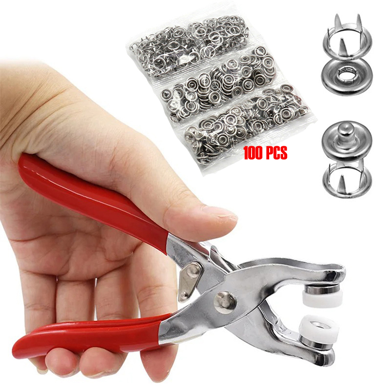 100pc Five-prong ButtonInstall - Snap Button Plier incelemesi ve fiyatı