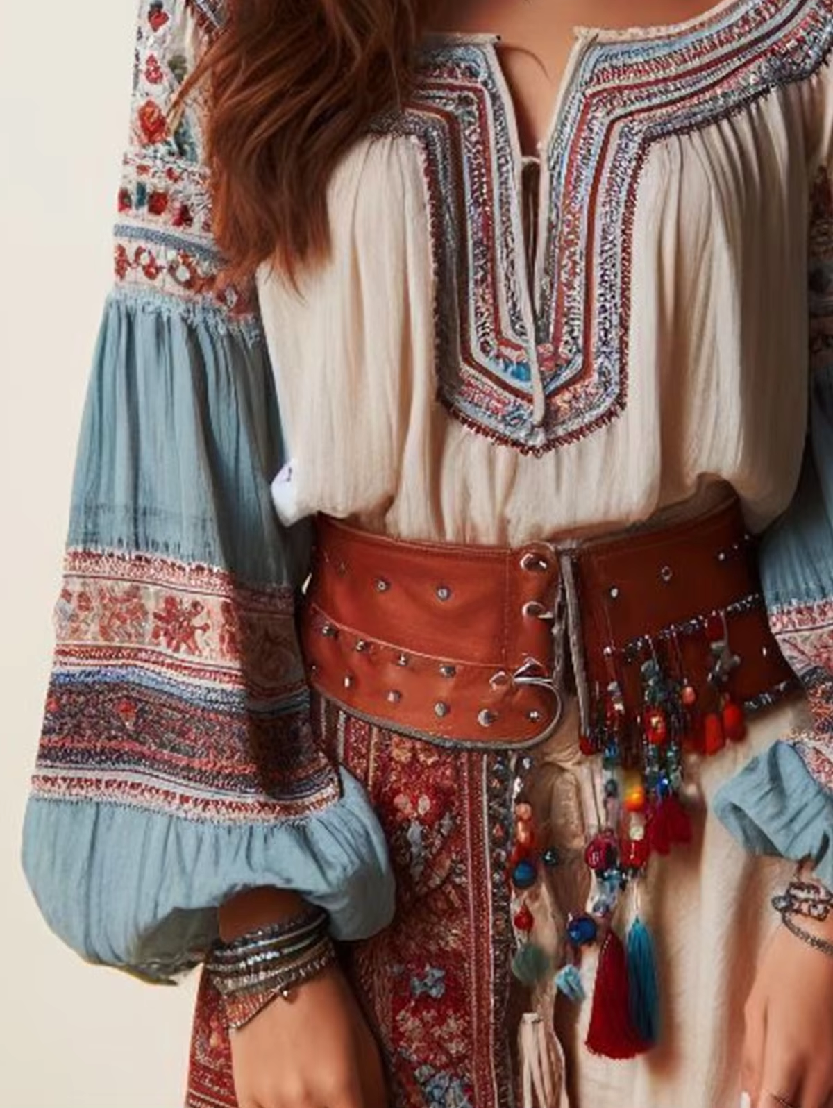 Lantern Sleeves Boho Blouse Fl - Sewing V incelemesi ve fiyatı